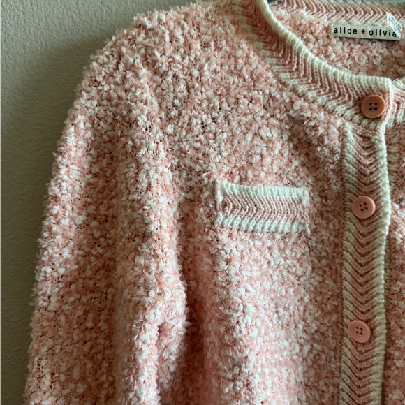 Alice + Olivia by Stacy Bendet Noella Crew Neck Cropped Cardigan - Picture 6 of 16